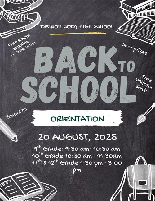  Back to school orientation flyer